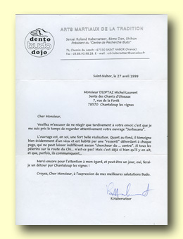 lettre d' Arnaud desjardin